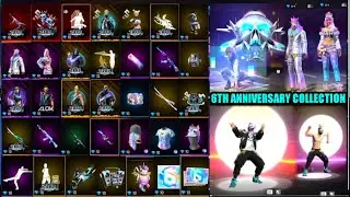 FREE FIRE 6TH ANNIVERSARY ALL ITEMS REVIEW | TRAP 2.0 FULL COLLECTION | FREE FIRE X ALOK 2.O