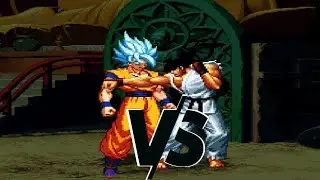 Clone Long Ryu VBE07 VS Super Saiyan God Son Goku Mugen Street Fighter X KOF VS Dragon Ball Super