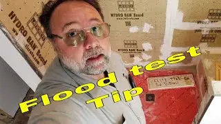 Flood test,  make sure it doesn't leak. Tile Master Bathroom Build Part 4