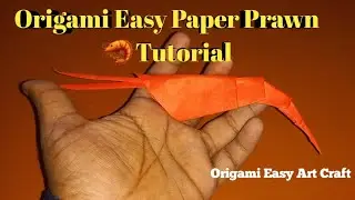 Origami Easy Paper Prawn 🦐 Tutorial #video #art