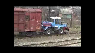 Локомобиль ММТ-2 на базе трактора БТЗ мотовоз маневровый, локотрактор
