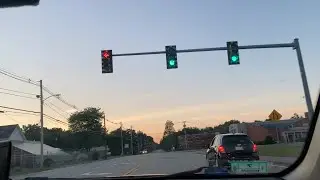 BOSTON SUBURBS DRIVE AT SUNSET
