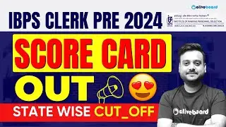 IBPS Clerk Score Card 2024 Out | IBPS Clerk Pre CUT OFF 2024 | IBPS Clerk Pre Score Card 2024