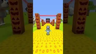 Bluey VS Laser Challenge 🚨🔥#shorts #minecraft #bluey