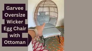 Unboxing, Assembly Time of GarveeLife Oversized Wicker Egg Chair with Ottoman | Patio/Indoor Seating