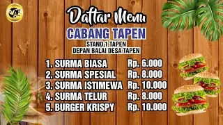 Desain Banner / Spanduk Daftar Menu || Free CDR