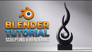 Black Flame Sculpture with Glass Ball | Blender | FDM&SLA | 3D print