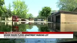Sewer issues at Euclid apartment building causing parking lots to flood during rains