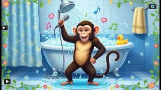 Cute Macaque's Hilarious Bathroom Shower Jam Session!