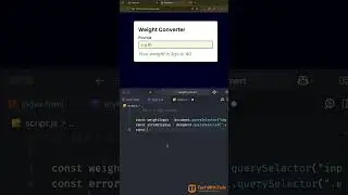 Weight Converter Project in JavaScript, HTML,  and CSS | TechWithTwin