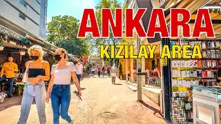 Walking ANKARA Streets 4K - KIZILAY Menekşe St. to İzmir Ave - Capital of Turkey