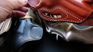 Cal38 Leather BELT Holster For Smith and Wesson 686 357 Magnum 4 inch barrel