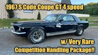 Extremely Rare 1967 Ford Mustang S Code 390 GT Coupe w/ the Competition Handling Package!