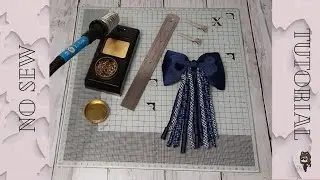 TUX PINCH HAIRBOW WITH KORKER EMBELLISHMENTS NO SEW RIBBON HAIRBOW TUTORIAL USING HEAT SEALING TOOL 