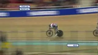 Men's Points Race - exciting finish - 2013 UCI World Track Championships, Minsk - Track Cycling