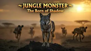JUNGLE MONSTER Wolf vs Hyenas The Born of Shadow Epic Wildlife Story#wildlife #JungleMonster#facts 