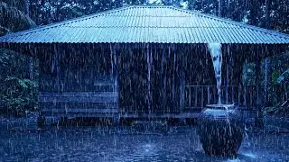 Rain Sounds For Sleeping   99% Instantly Fall Asleep With Rain And Thunder Sound At Night,