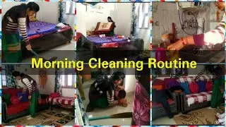 Indian housewife daily cleaning routine||Morning house cleaning in winter||daily cleaning bina maid