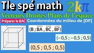 114p300 Coordonnées dans l’espace : milieu d’un segment dans un cube (repère spatial)