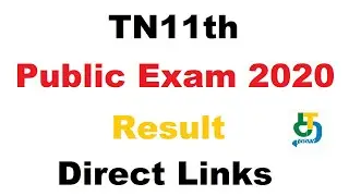 TN Plus One 11th Result 2020|11th Public Exam 2020 Result - Direct Links
