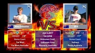 【Basketball 1on1】Alex Osborne vs Will Round 3 on Jun 4, 2017