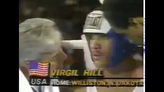 Olympics - 1984 Los Angeles - Boxing - Middlewts - USA Virgil Hill VS ALG Mohamed Zaoui  imasports
