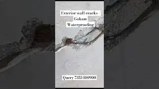 Exterior wall cracks jolha Works PU sealent 4 layer Waterproof #exterior #waterproofing #leak #trend