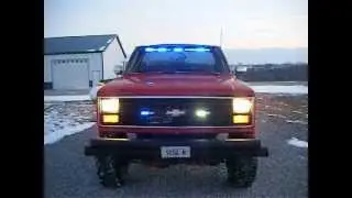 1985 Chevy Scottsdale With Fire Department LED And Strobe Lights