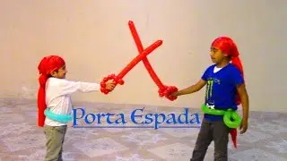 Como hacer un porta espada con globo - Globos Picolin # 4
