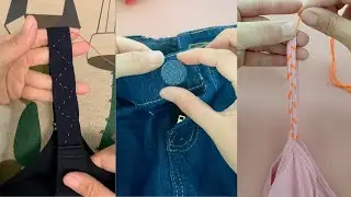 ✨ Easy Hand Sewing Hacks | Fix Straps & Sew Buttons on Jeans at Home