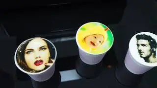 Rainbow RB-04HP selfie cappuccino coffee printer machine video demo