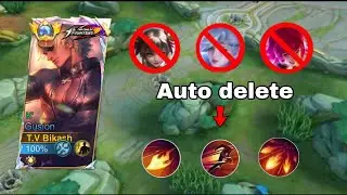 GUSION IN GOLD LANE !! ONE SHOT BUILD AND EMBLEM 💀 ( MLBB )