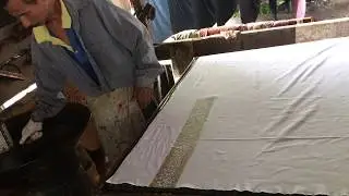 Block Printed Batik Process - Batik Cop - Batik Asli Malaysia