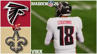 Falcons (No Penix) vs Saints 2 Week 12 Simulation (Madden 26)