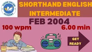 FEB 2004 ENGLISH INTER 6 MIN | FEBRUARY 2003 SHORTHAND ENGLISH INTERMEDIATE