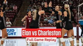 Elon vs Charleston Women's Volleyball Full Game Reply | CAA Volleyball
