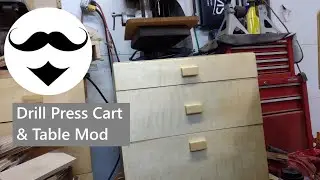 Drill Press Cart (Storage and Adding Table Crank)