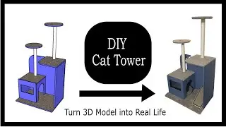 DIY Cat Tower (w/ carpet and scratching posts)