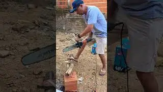 Chainsaw adapter for angle grinder #tips #work #creativity #ideas #tools