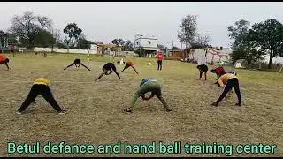 evening session... handball training.. betul defence academy###