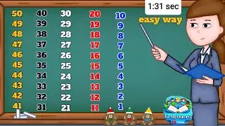 Ulti ginti | Backward Counting 50 to 1 | reverse counting | Counting 50 to 1| Co-op learners #video