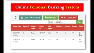 How to Make own Online Banking System