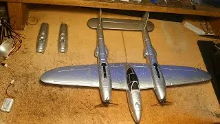 Flybear FX-816 P-38 RC Airplane - Brushless 3-Channel Mod Part 3 - Motor install