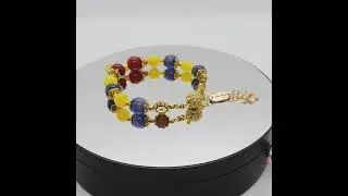 Bracelet Winter & Happiness (Fuyu Kofuku ~ Citrine Stone Beads) - by Cissy Curvy