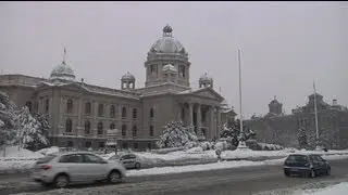 Blizzard conditions strike central Europe