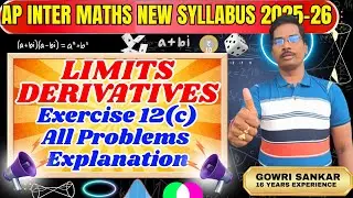 AP Intermediate Maths New Syllabus| Chapter-12|| Limits and Derivatives Exercise 12(c)|| Must watch 