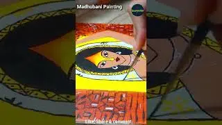 Madubani painting women in white #shorts #madhubani #art #easy #stepbystep #kaurpaints