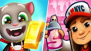 Subway Surfers VS Talking Tom Time Rush - Gameplay Walkthrough - All Levels IOS,  (Ep-33)