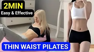 2 Min Summer ABS & Thin Waist Workout | Flat Stomach & Small Waist | No Equipment