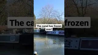 Frozen Canal at Foxton Locks 2023